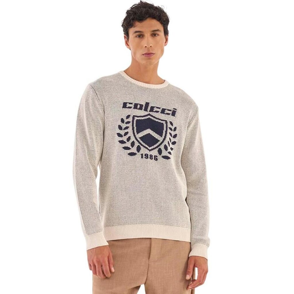 Suéter Colcci Slim Em Tricô Bege Masculino