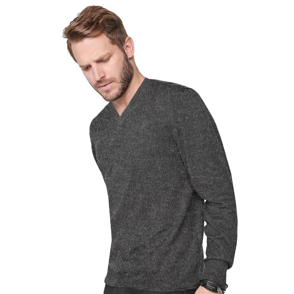 Sueter Ellus Masculino Tricot V-Neck Classic Grafite