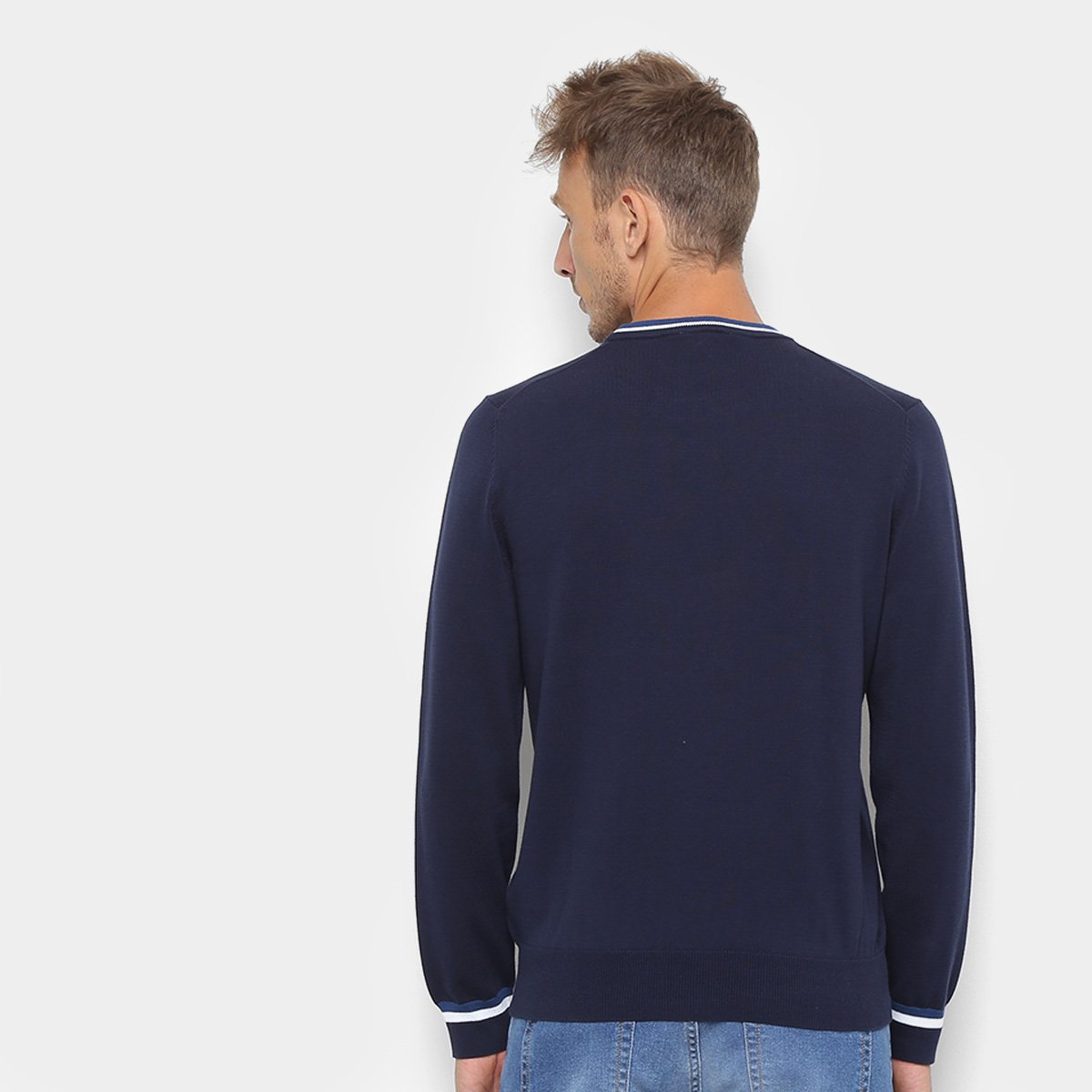 Suéter em Tricô Lacoste Masculino Marinho Zattini