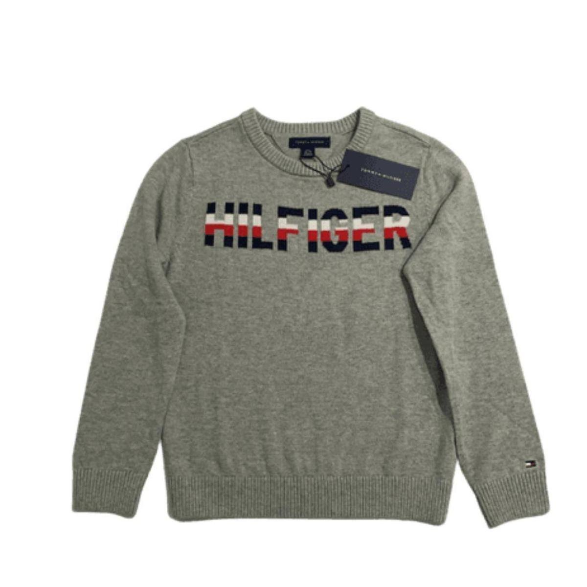 Sueter Infantil Tommy Hilfiger Cinza Menor preço em Sueter Infantil Tommy Hilfiger Cinza
