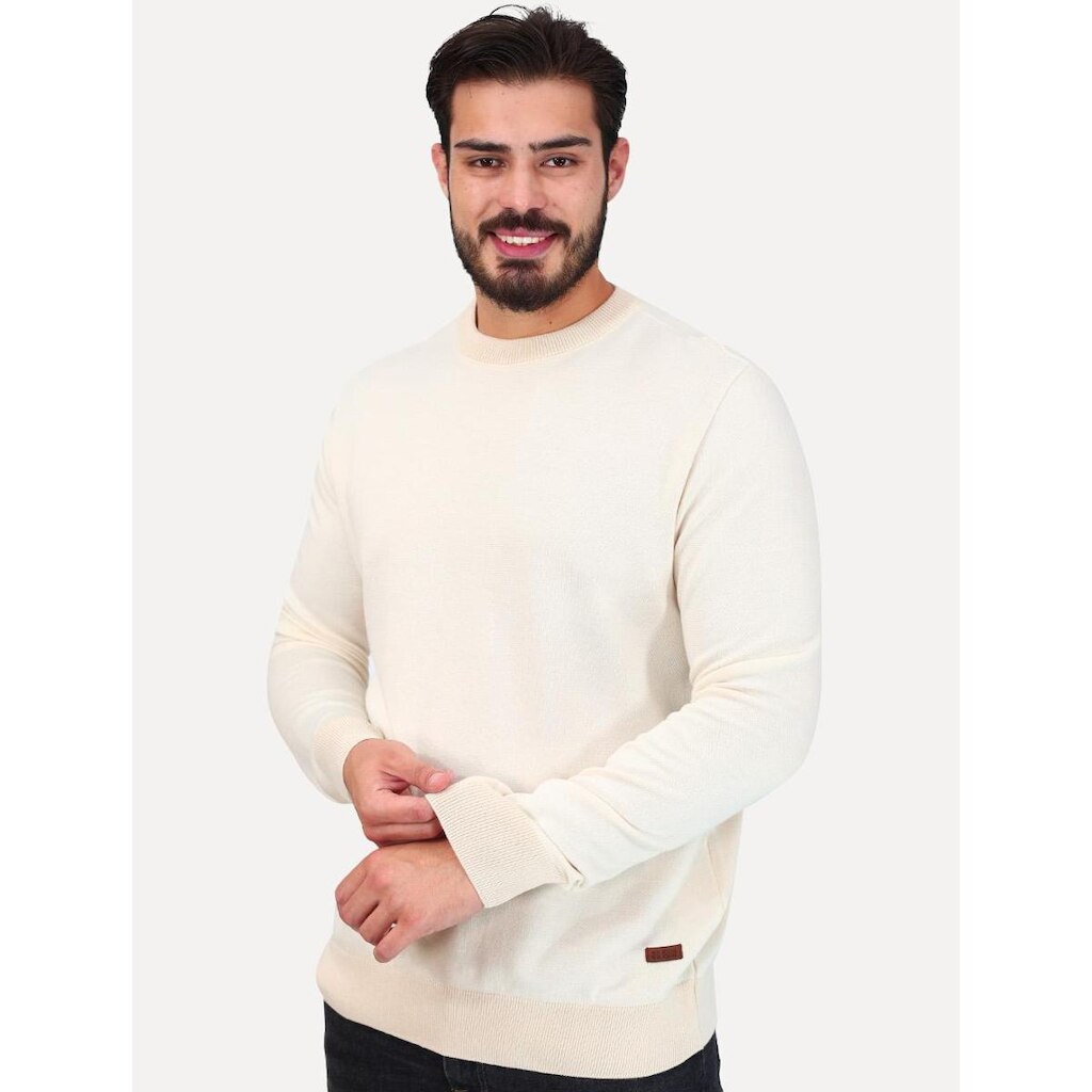 Suéter John John Masculino Regular Fit Tricot Smooth Areia 78.19.0249 01