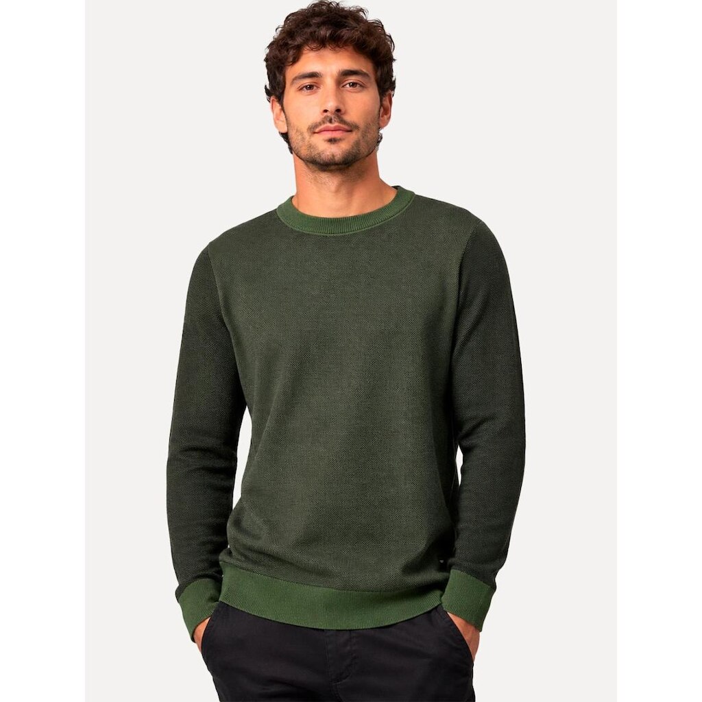 Suéter John John Masculino Regular Fit Tricot Smooth Verde Militar