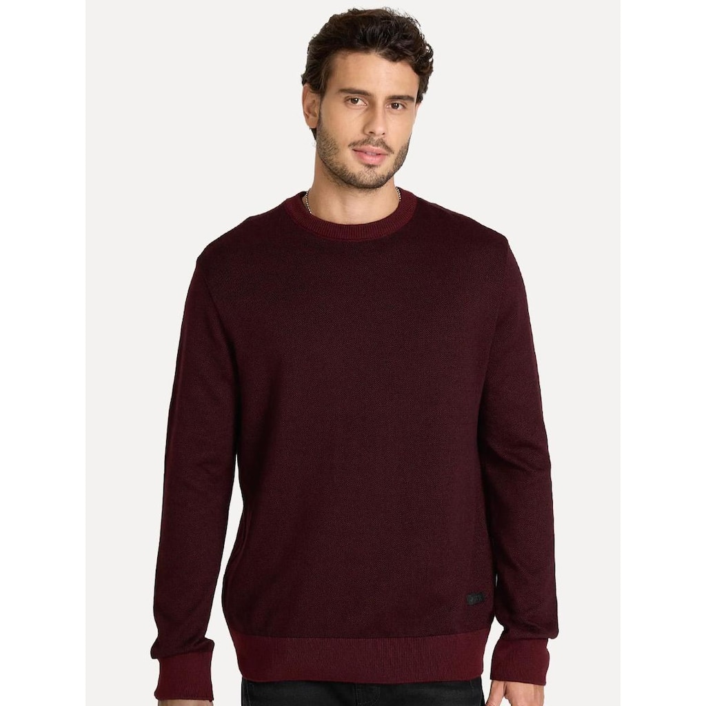 Suéter John John Masculino Regular Fit Tricot Smooth Vinho