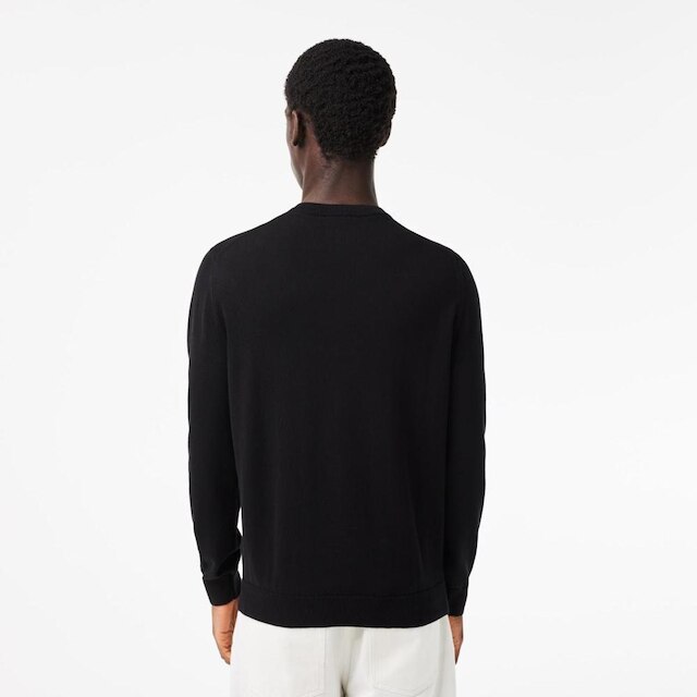 Suéter Lacoste de Algodão Orgânico com Gola V Masculino