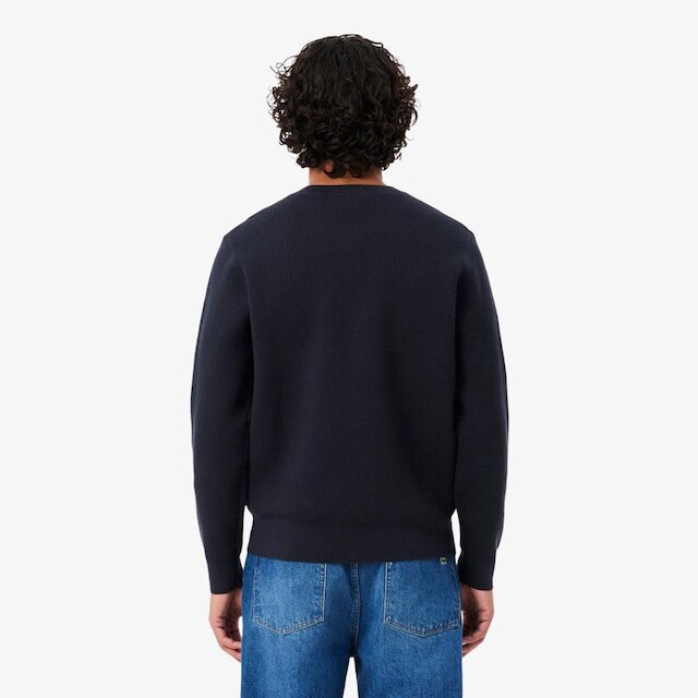 Suéter Lacoste Gola Careca Em Jacquard De Tênis Masculino