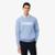 Suéter Lacoste Gola Careca Em Jacquard De Tênis Masculino - Azul Claro+Branco