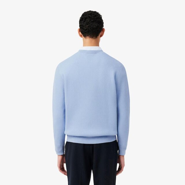 Suéter Lacoste Gola Careca Em Jacquard De Tênis Masculino