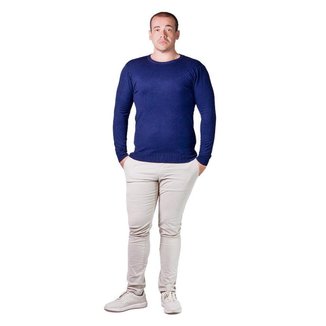 Suéter Listrado Tricôt Masculino Broken Rules 590160 Marinho