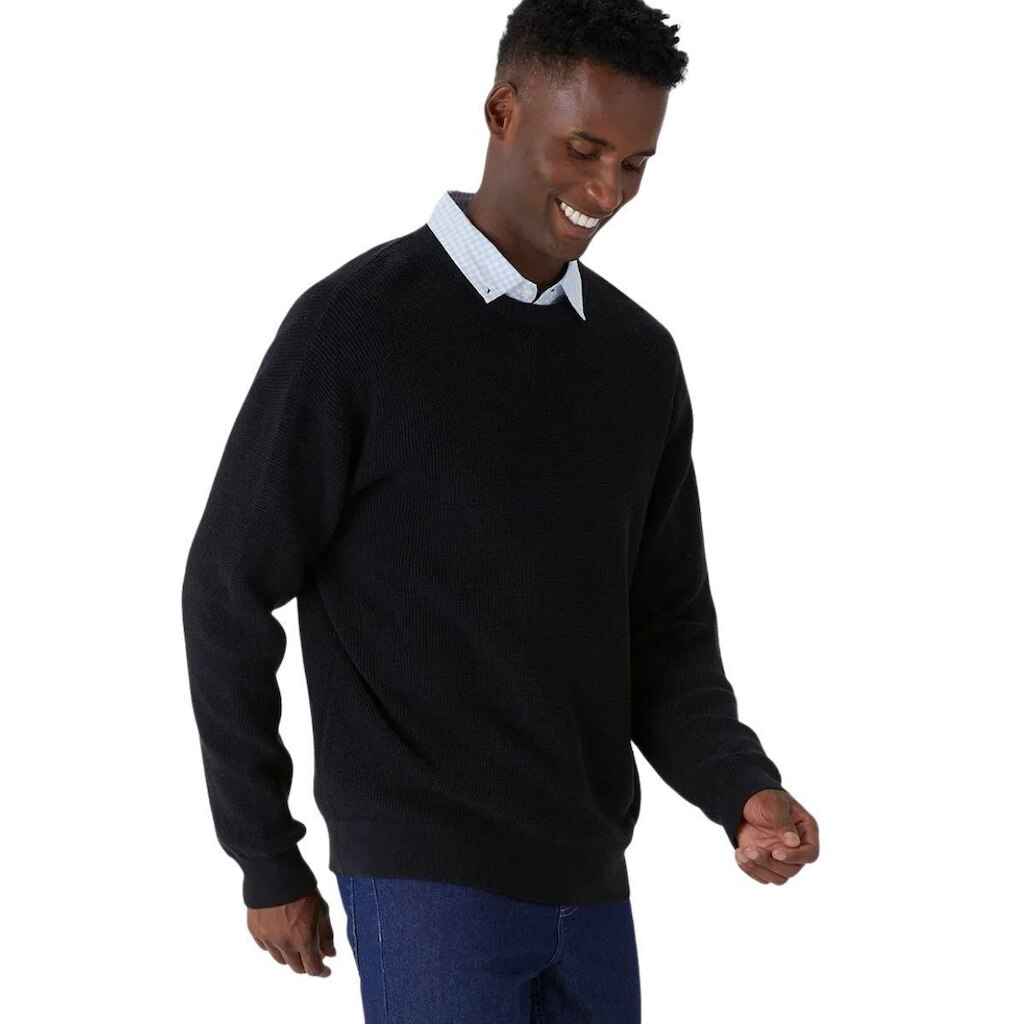 Suéter Masculino Gola Redonda Em Tricô - Malwee