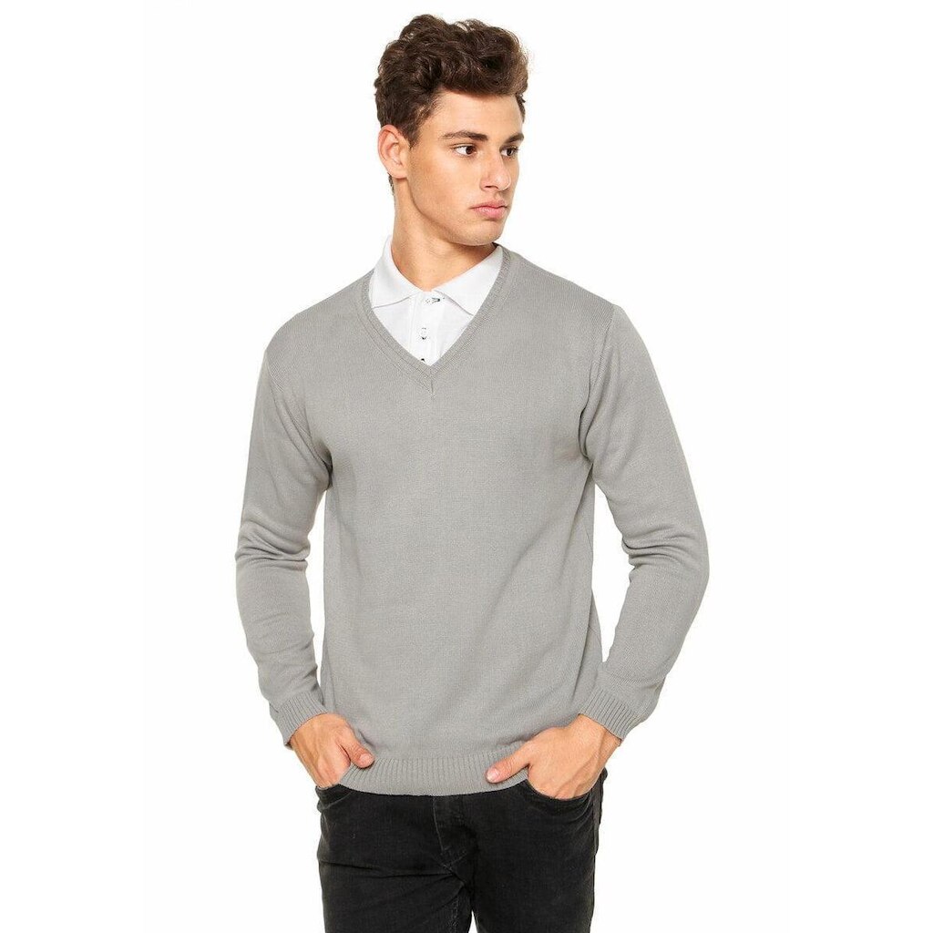 Suéter Officina do Tricô Decote V Masculino