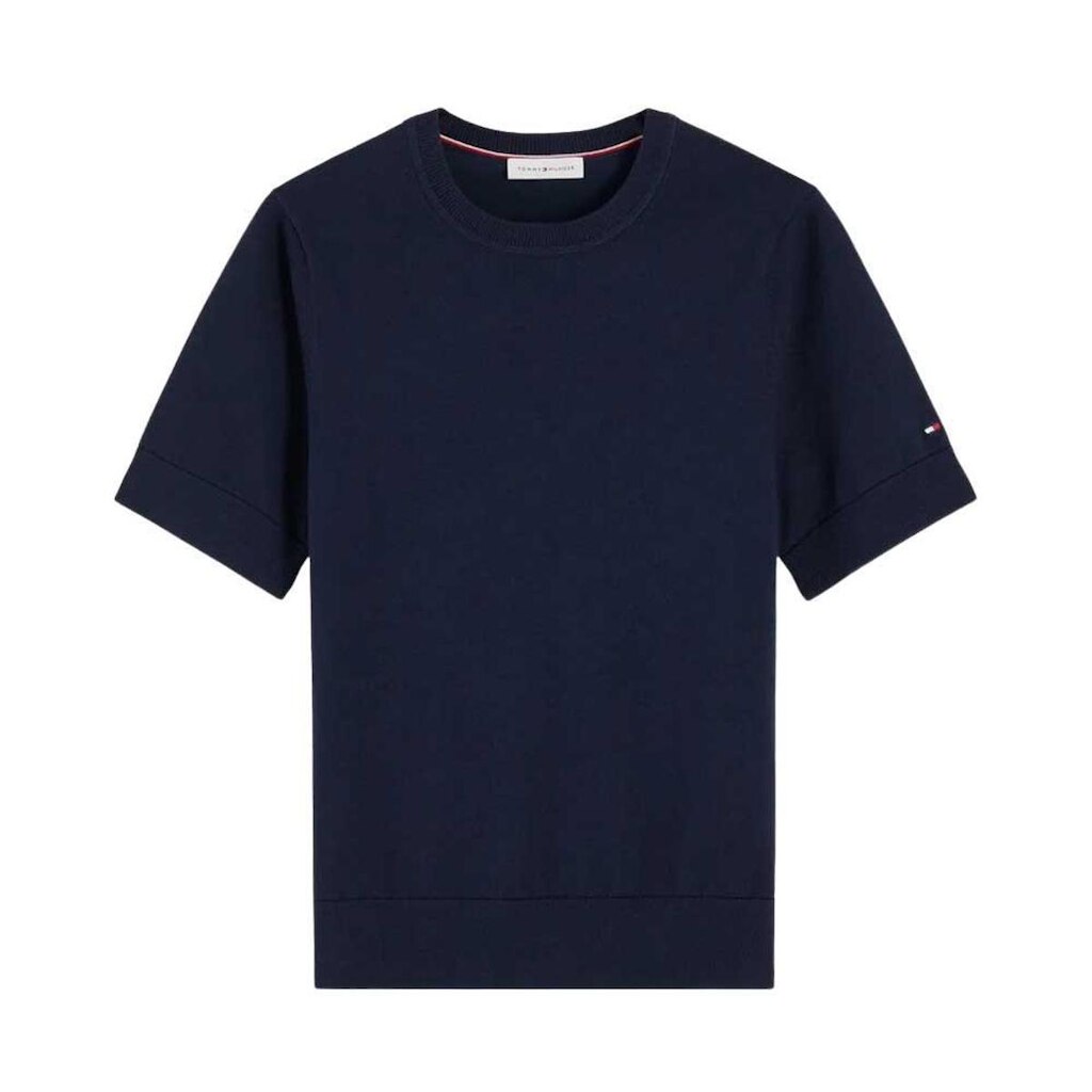 Suéter Tommy Hilfiger Feminina Gola C e Logo na Manga