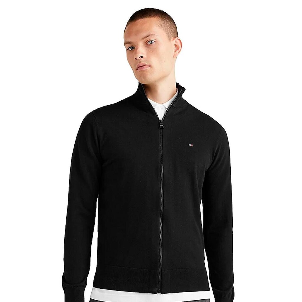 Suéter Tommy Hilfiger Masculino 1985 Zip Through Preto