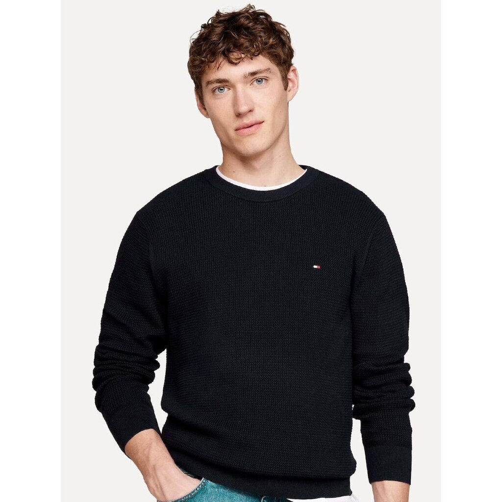 Suéter Tommy Hilfiger Masculino Essential C-Neck Structured Azul Marinho