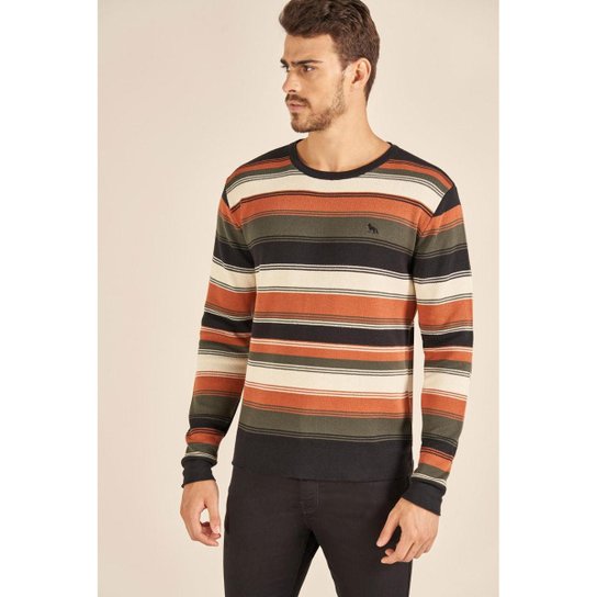 Suéter Tricot Acostamento Colors Masculina Zattini