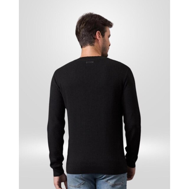 Suéter Tricot Calvin Klein Quadrile Preto