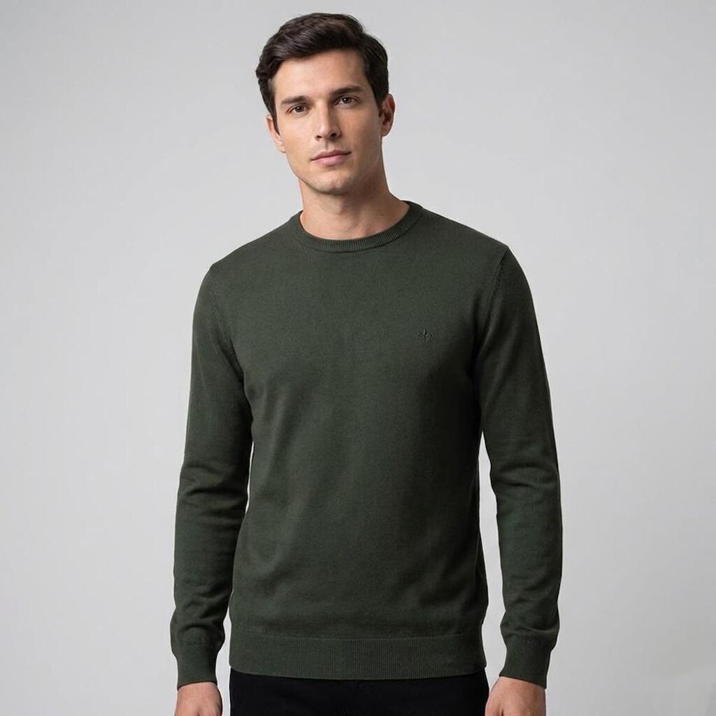 Suéter Tricot Dudalina Basic Masculino