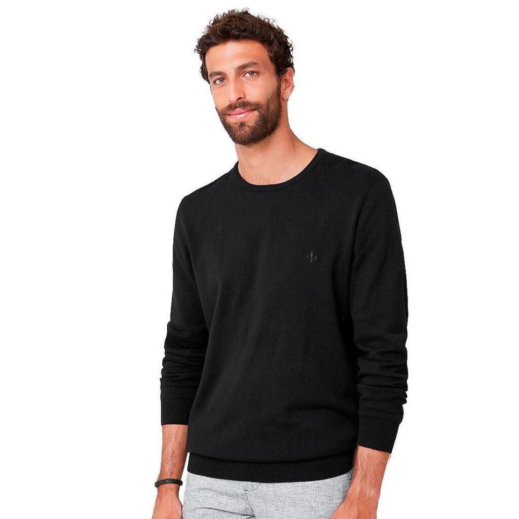 Suéter Tricot Dudalina Basic Reto Masculino