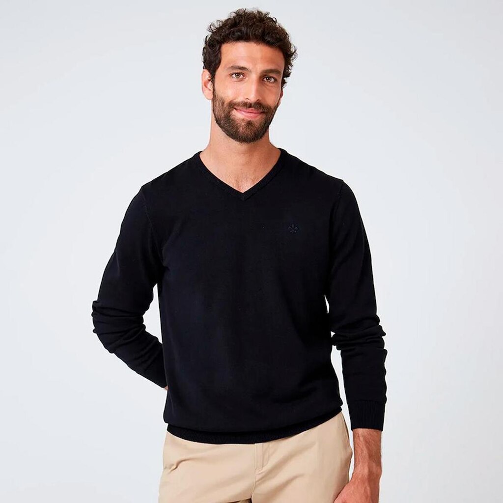 Suéter Tricot Dudalina Dec V Basic Masculino