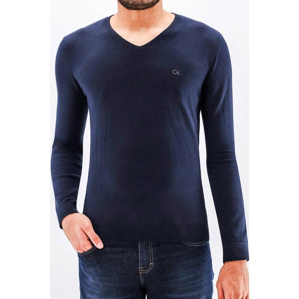 Suéter Tricot Slim Masculino Ogochi 005511003 Marinho