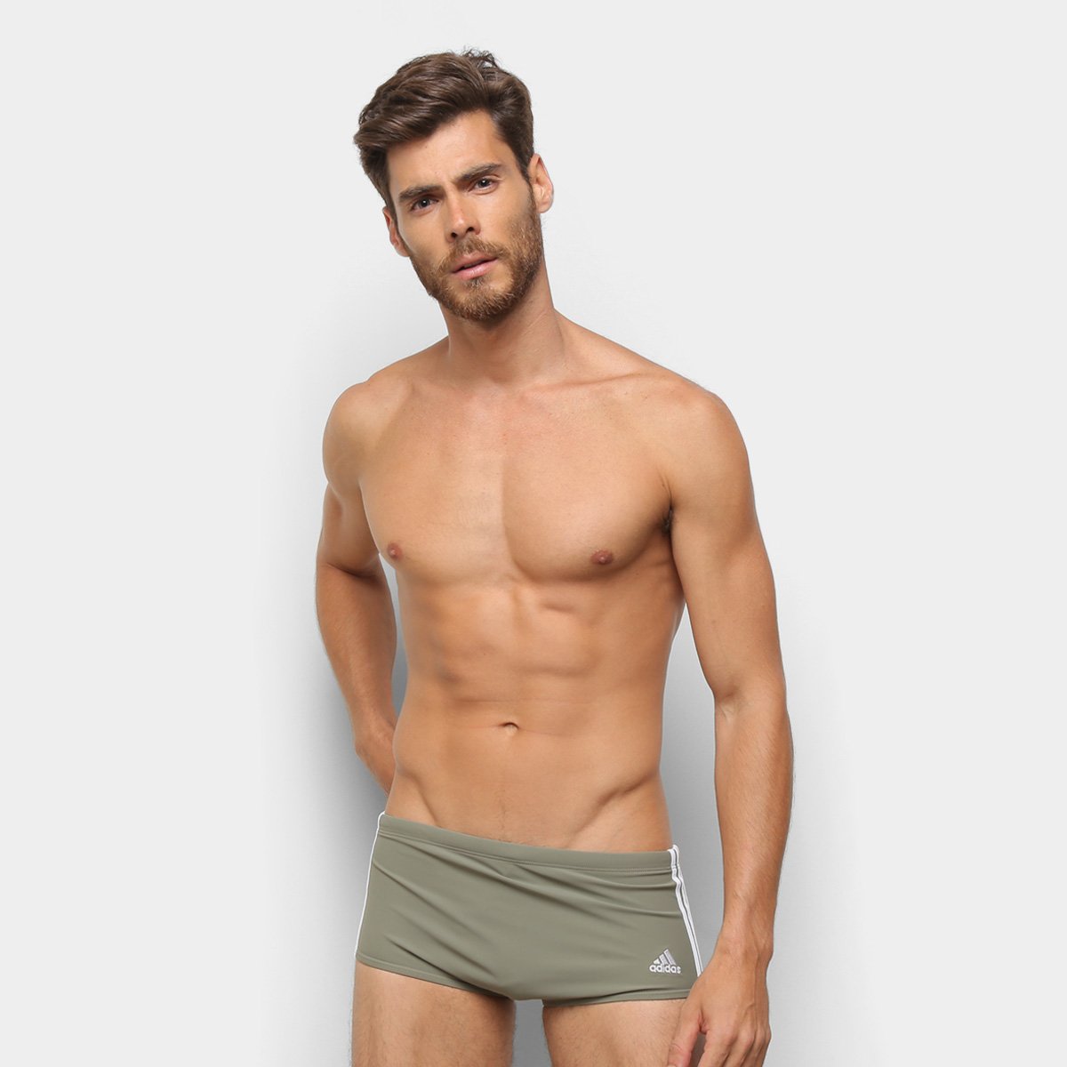 Sunga Adidas 3Side - Verde+Branco Menor preço em Sunga Adidas 3Side - Verde+Branco