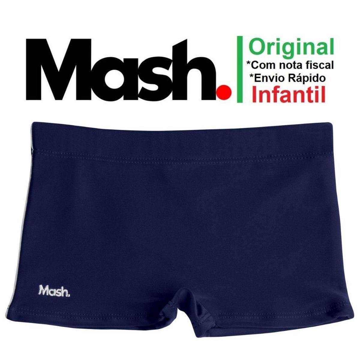Sunga Boxer Box Lisa Infantil Kids Mash Moda Praia - Marinho Menor preço em Sunga Boxer Box Lisa Infantil Kids Mash Moda Praia - Marinho