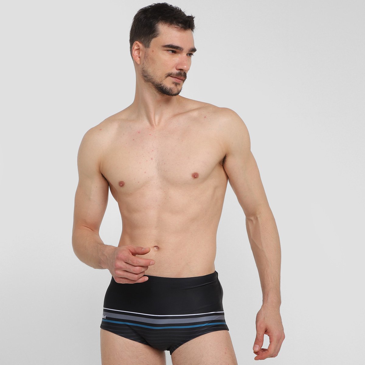 Sunga Boxer Colcci Larga Estampada - Preto Menor preço em Sunga Boxer Colcci Larga Estampada - Preto