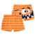 Sunga Boxer Infantil Proteção UV Monstro Divertido Laranja Tip Top - Laranja