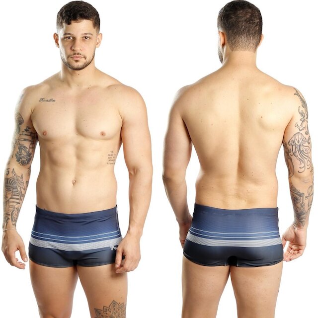 Sunga Boxer Larga Estampada Adulto Piscina e Praia