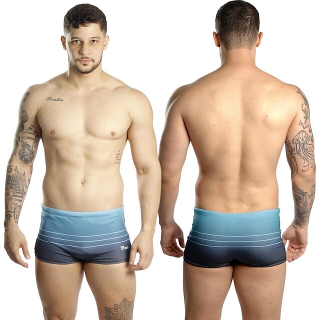 Sunga Boxer Larga Estampada Adulto Piscina e Praia