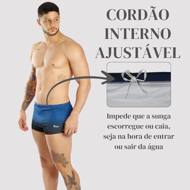 Sunga Boxer Larga Estampada Adulto Piscina e Praia