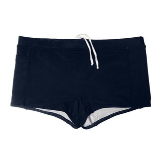 Sunga boxer masculina Águas Claras natação bolso lateral e cordão adulta lisa proteção UV50+