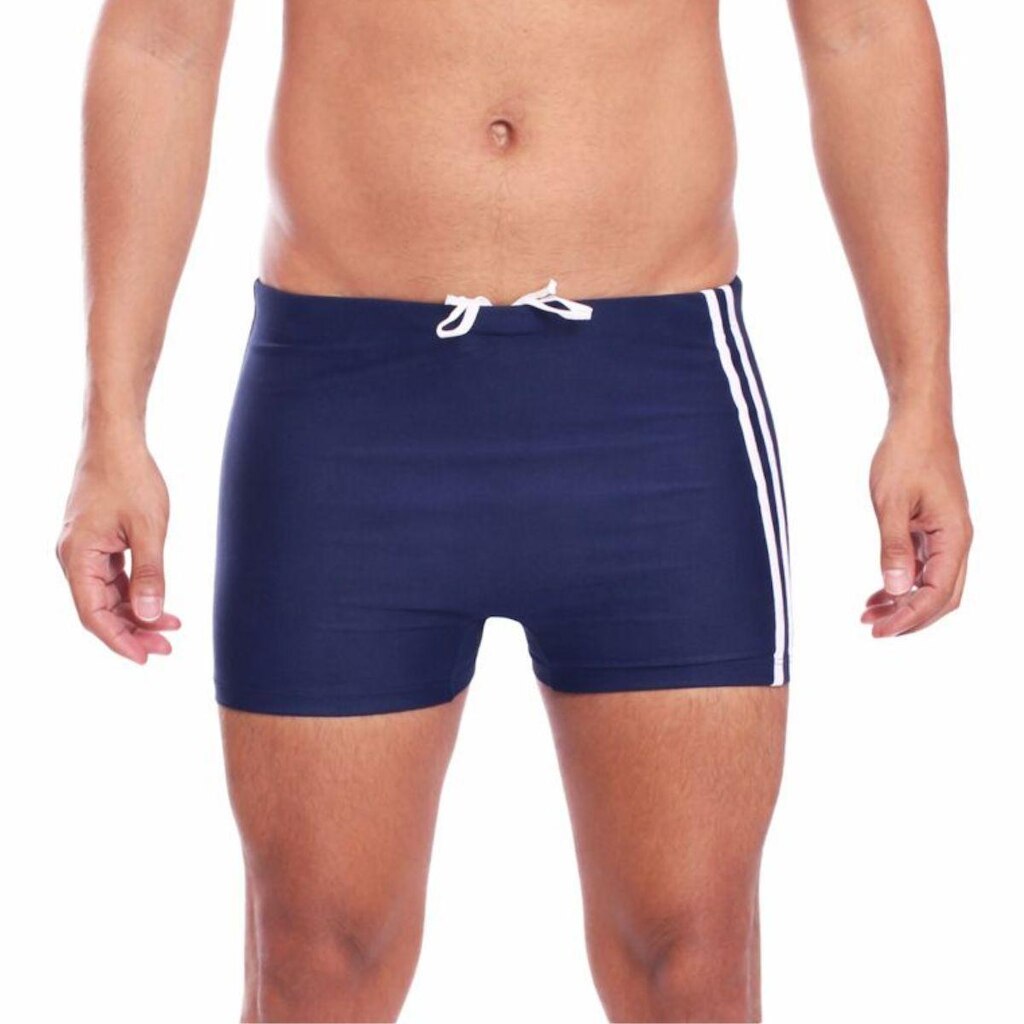 Sunga Boxer Masculina Box Praia Piscina Verão Forrada FMF Azul Marinho