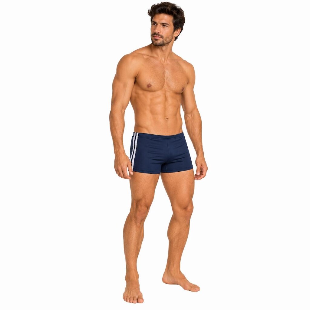 Sunga Boxer Masculina Lisa com Listras Praia Piscina