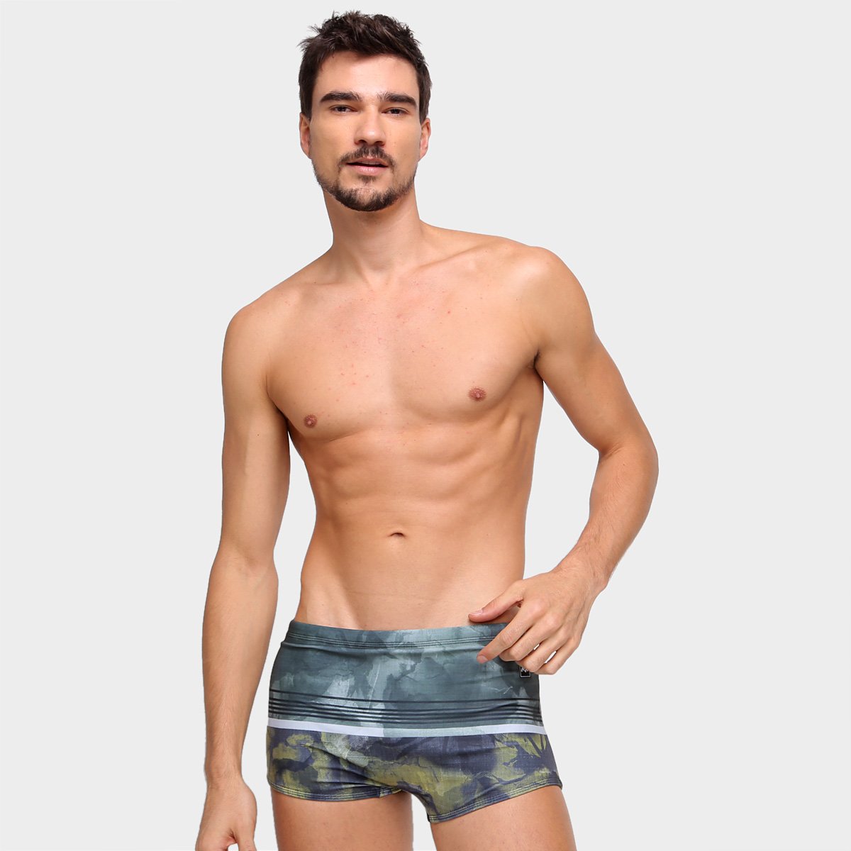 Sunga Boxer Natural Art Summer Rain - Verde Menor preço em Sunga Boxer Natural Art Summer Rain - Verde
