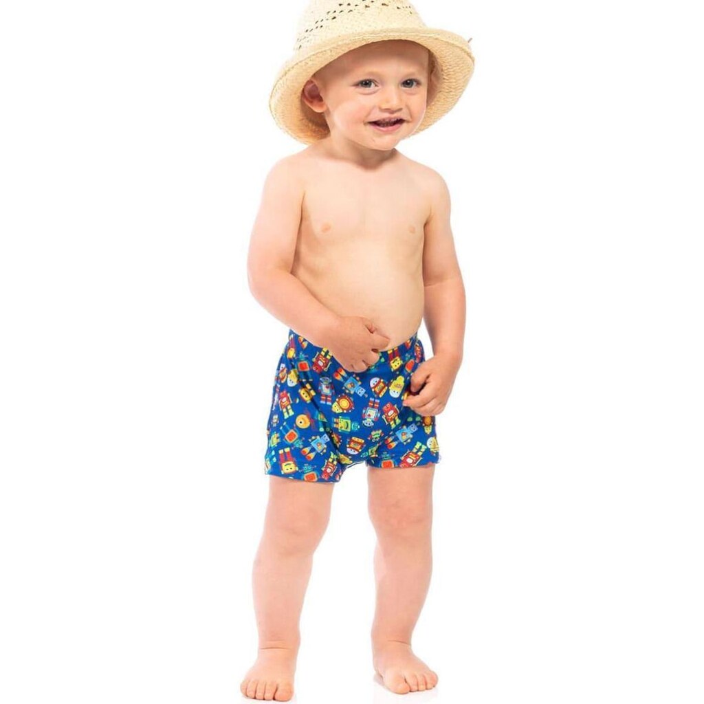 Sunga Boxer Proteção UV 50+ Robôs Tam 2  a 4- Tubekids