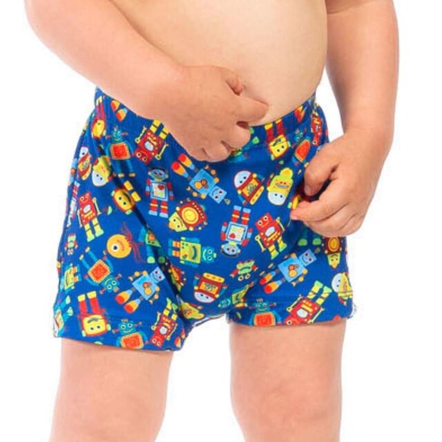 Sunga Boxer Proteção UV 50+ Robôs Tam 2  a 4- Tubekids