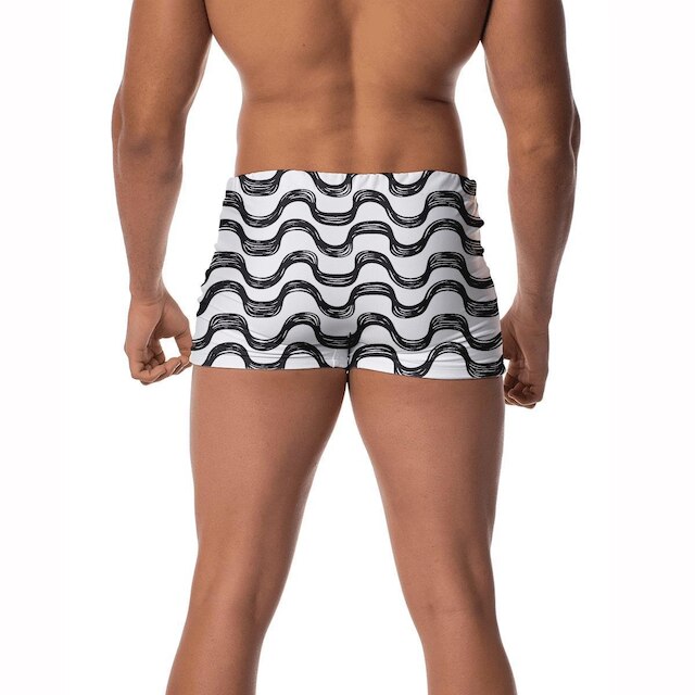 Sunga Branca Masculina Box Estampada Surfista Lançamento W2