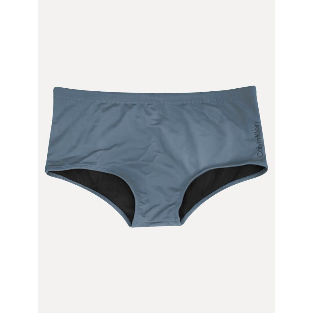 Sunga Calvin Klein Swimwear Trunk Vertical Logo Azul