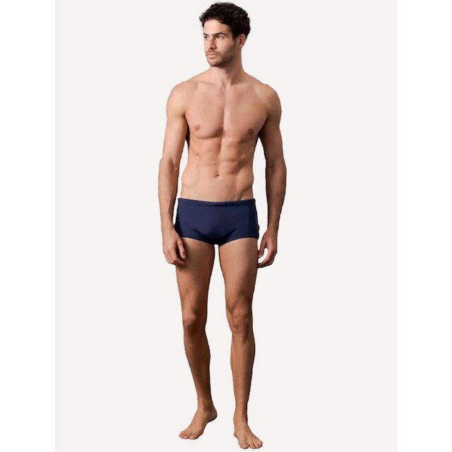 Sunga Calvin Klein Swimwear Vertical Dark Logo Pequena Azul Marinho