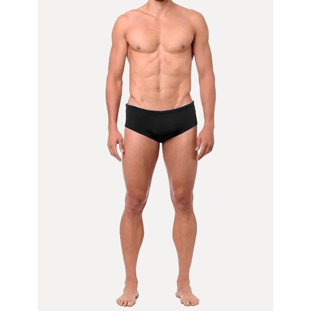 Sunga Calvin Klein Swimwear Vertical Light Logo Preta
