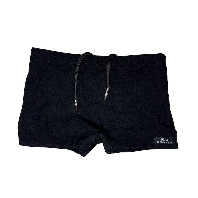 Sunga Infantil Boxer Moda Praia Preto Proteção UV