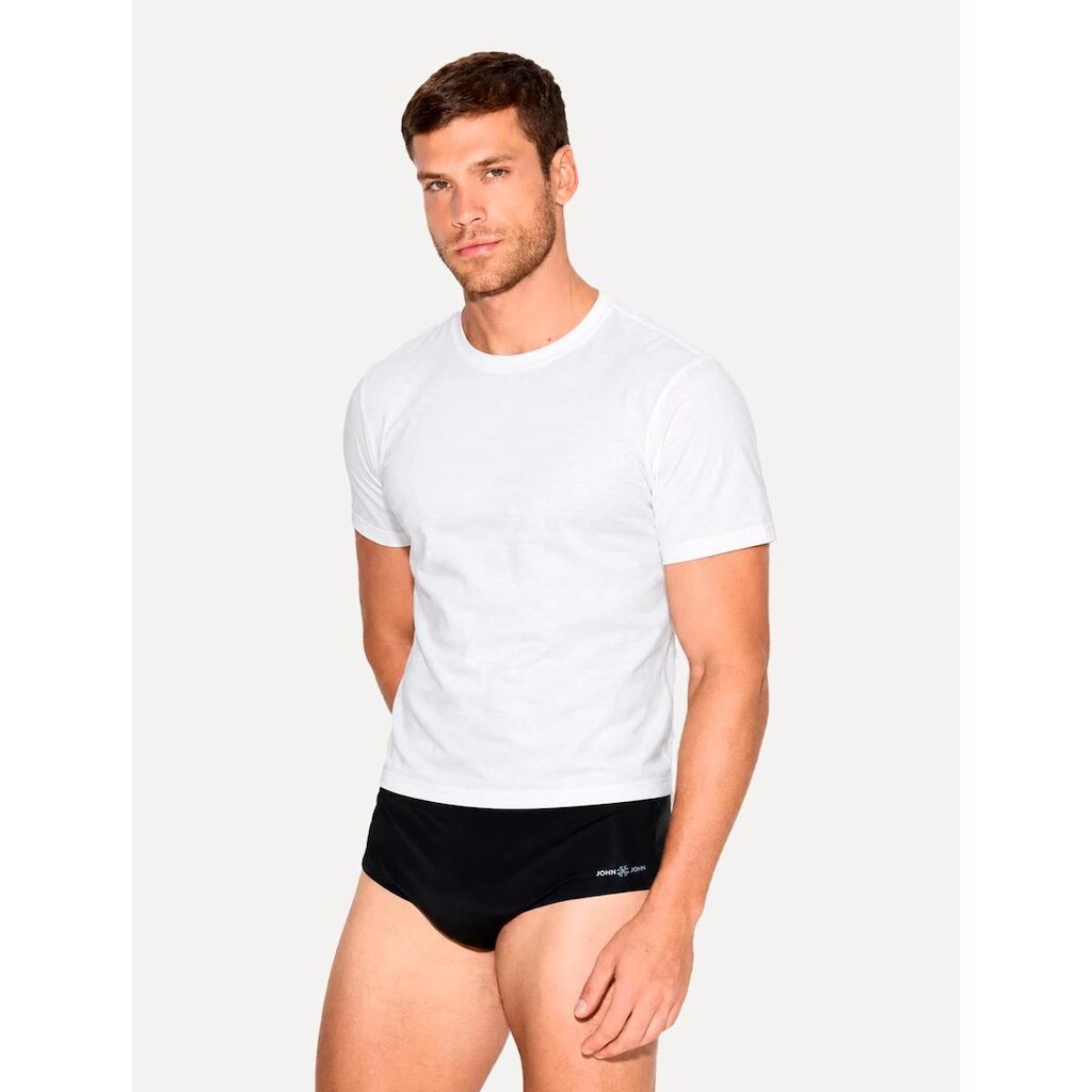 Sunga John John Masculina Zayn Black Logo Lateral Preta