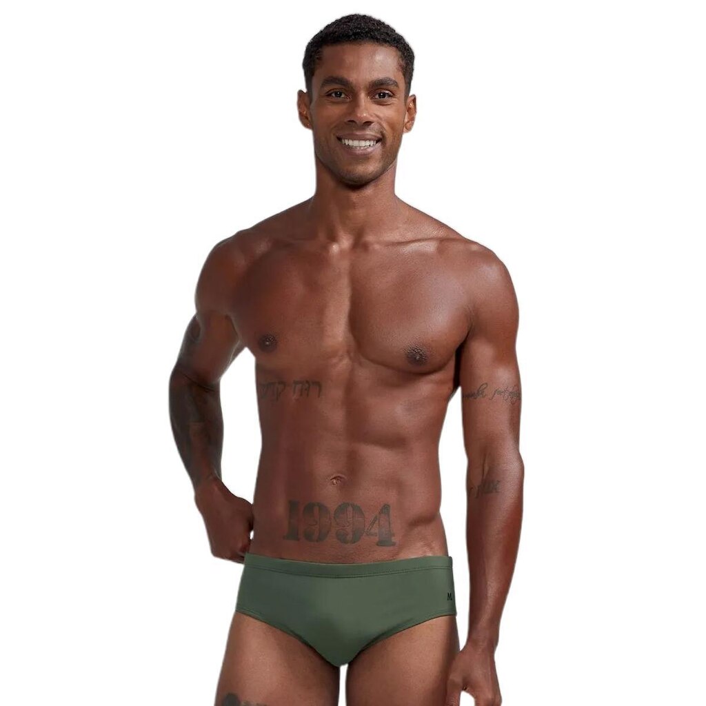 Sunga Lateral Fina Mash Verde Militar 303.30