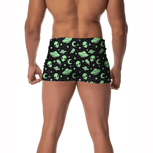 Sunga Masculina W2 Store Boxer Moda Praia Verão Aliens Space