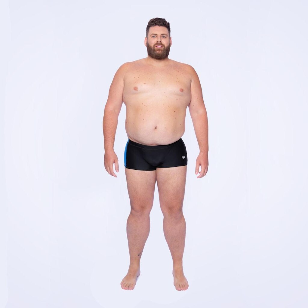 Sunga Plus Comfort Speedo+ - PRETO/CELESTE
