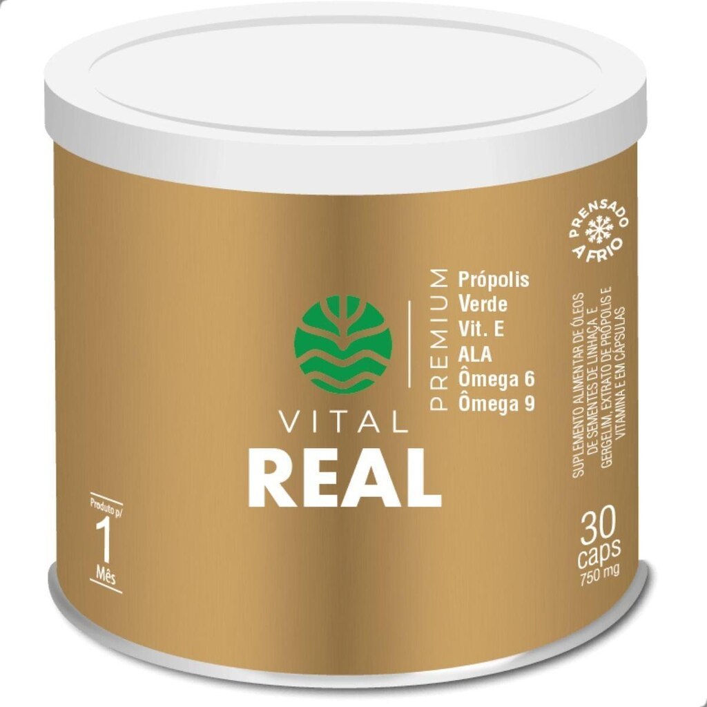 Suplemento Nutricional Vital Real 750mg 30 Cáps Vital Atman