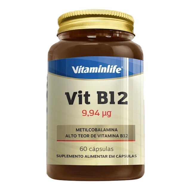 Suplemento Vitamina B12 9,94mcg com 60 Caps - Vitaminlife