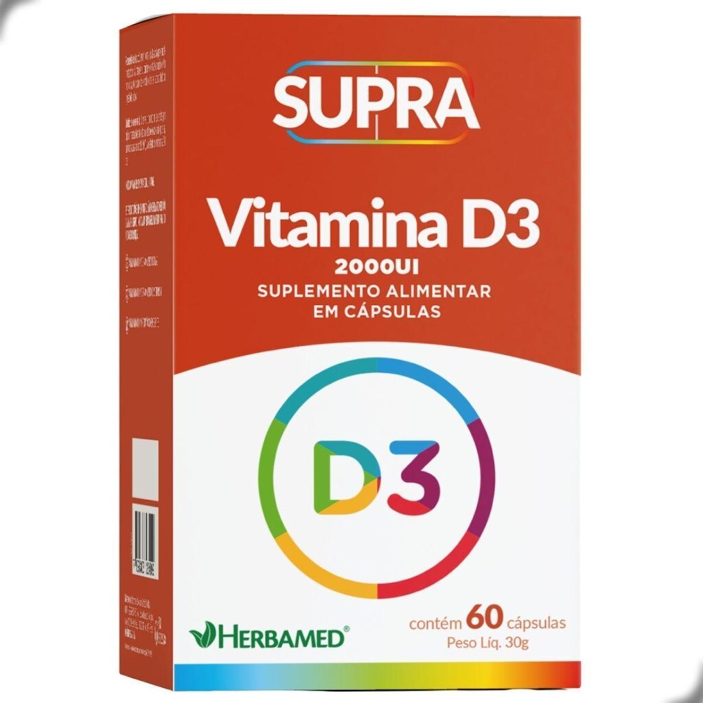 Supra Vitamina D3 2.000UI 60 Capsulas Herbamed