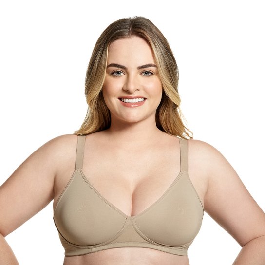 Sutiã Bonjour Plus Size Sustentação de Microfibra Feminino - Bege