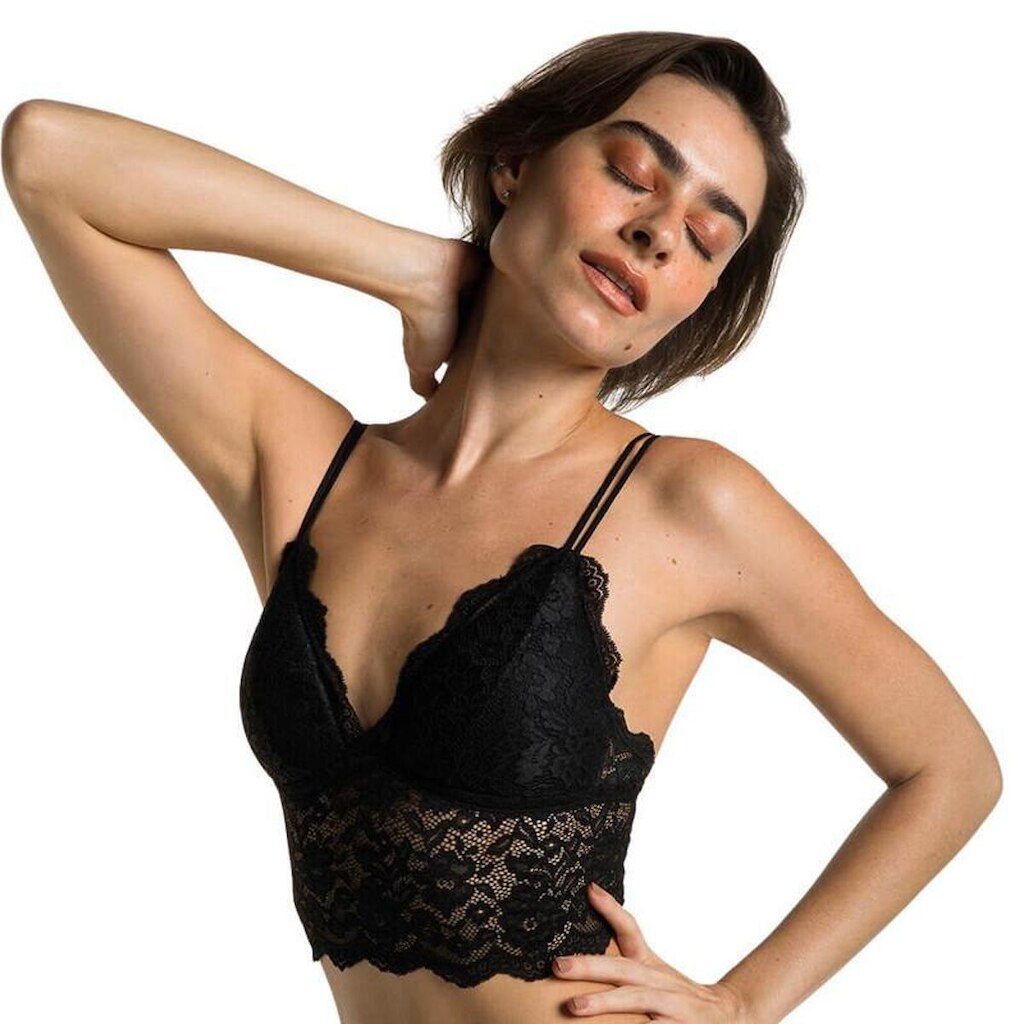 Sutiã Cropped Com Renda Liebe 503810 Com Bojo